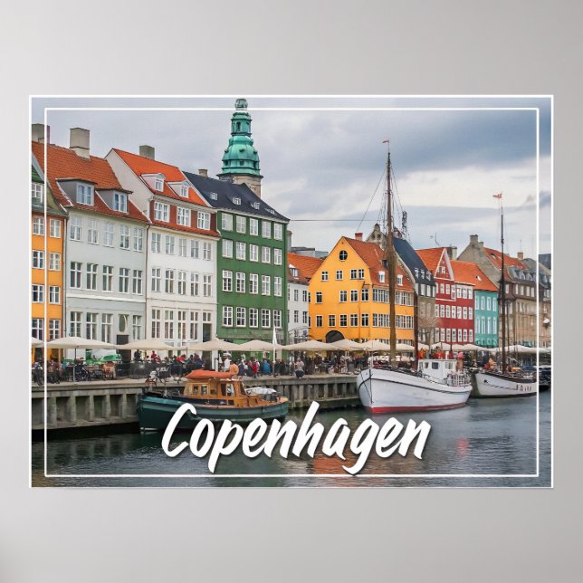 Affiche Copenhague, Danemark - Charme scandinave (Devant)