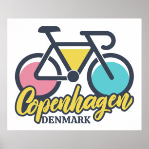 Affiche Copenhague Danemark Cyclisme