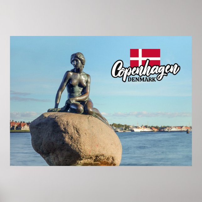 Affiche Copenhague Danemark Mermaid (Devant)