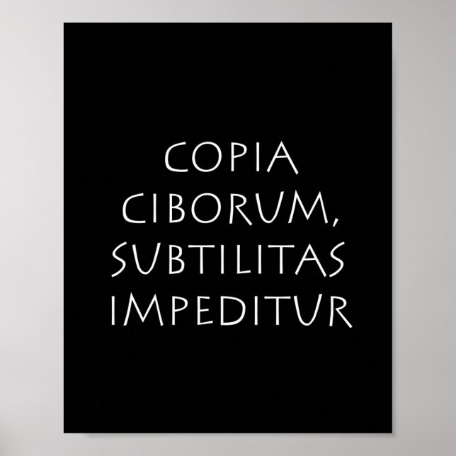 Affiche Copia ciborum subtilitas impeditur (Devant)