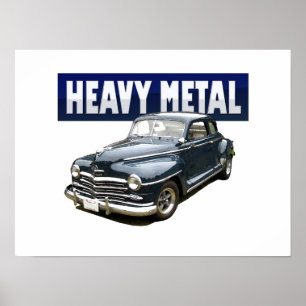 Affiche Copie 1946 encadrée par coupé de Plymouth