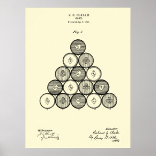 Affiche Copie #1 d'art de mur de brevet de boules de