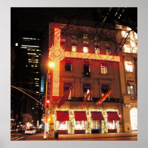 Affiche Copie 2010 de toile de Noël du magasin NYC de