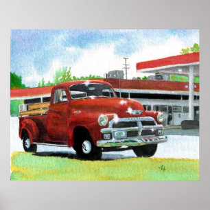Affiche Copie antique du camion 1954
