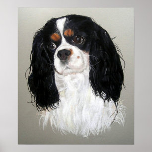 Affiche Copie cavalière d'affiche de chien d'épagneul du