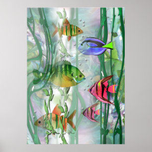 Affiche Copie colorée de Fishies