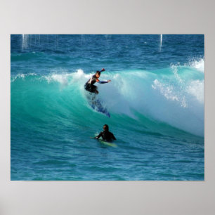 Affiche Copie d'affiche d'arrière - plan de surf