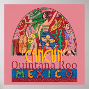 Affiche Copie d'AFFICHE de CANCUN Mexique