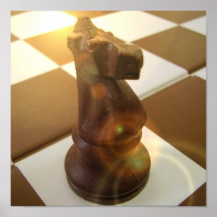 Affiche Copie d'affiche de chevalier d'échecs