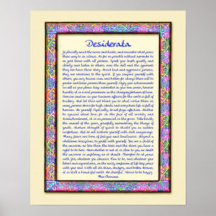 Affiche Copie d'affiche de desiderata