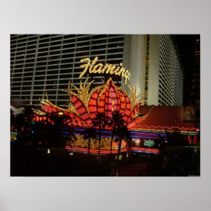 Affiche Copie d'affiche de Las Vegas de Flamant rose
