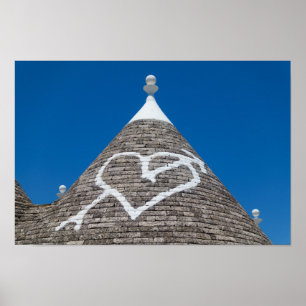 Affiche Copie d'affiche de toit de maison de Trulli
