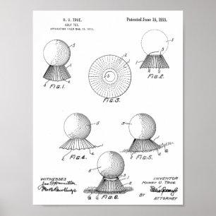 Affiche Copie d'art de brevet de conception de pièce en t
