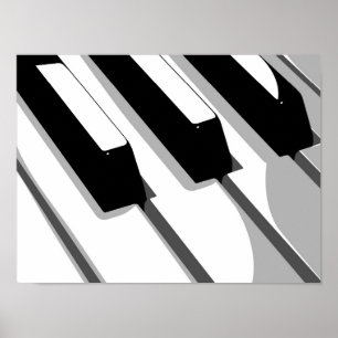 Affiche Copie d'art de bruit de clavier de piano