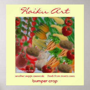 Affiche Copie d'art de Haiku de culture de butoir