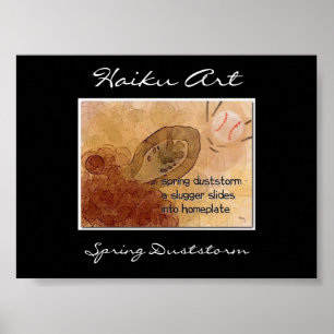 Affiche Copie d'art de Haiku de tempête de poussière de