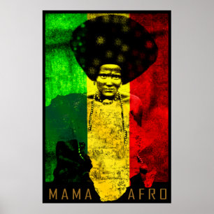 Affiche Copie d'art de reggae de carte de maman Afro