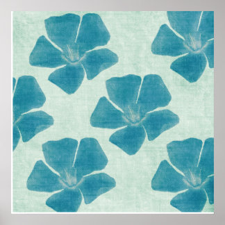 Affiche Copie de fleur de turquoise