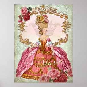 Affiche Copie de la Reine de Marie Antoinette Verseilles