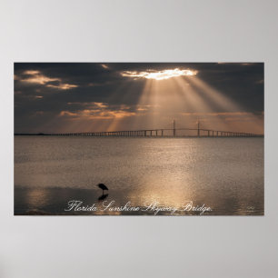 Affiche Copie de pont de Skyway de soleil de la Floride
