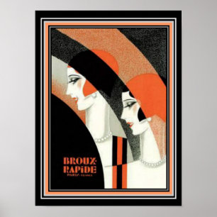 Affiche copie de publicité de Deco Broux Rapide des années