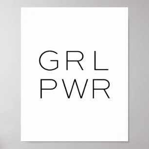Affiche Copie de puissance de fille, GRL PWR, copie