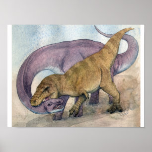 Affiche Copie de Tyrannosaurus et d'Alamosaurus