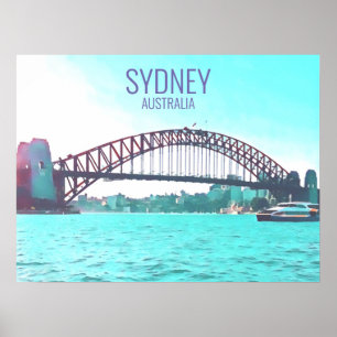 Affiche Copie de voyage de pont de port de Sydney