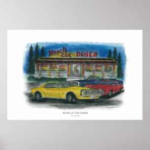 Affiche Copie de WAGON-RESTAURANT de VOITURE de MUSCLE