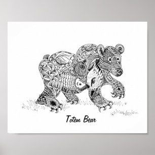 Affiche Copie d'ours de totem