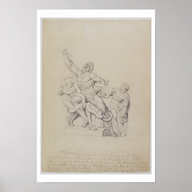 Affiche Copie du Laocoon, pour Rees's Cyclopedia, 1815 ( (Devant)
