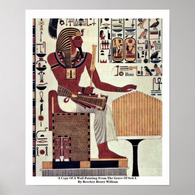 Affiche Copie D'Une Peinture Murale De La Grave De Seti (Devant)