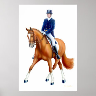 Affiche Copie équestre de demi de passage de dressage