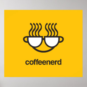Affiche Copie nerd/affiche de café