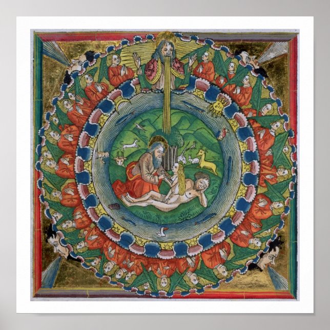 Affiche Copie par télécopieur de Genèse 2:22 Dieu a créé E (Devant)