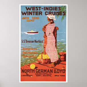 Affiche Copie PO d'art d'annonce de croisières des