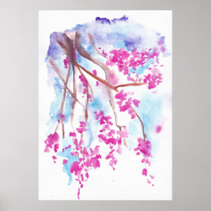 Affiche Copie pour aquarelle d'art de fleur de fleurs de