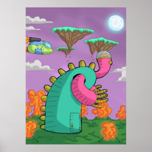 Affiche copie réutilisée d'art