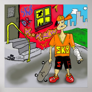 Affiche Copie "SK8" - par kev Moore