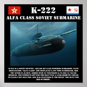 Affiche Copie submersible de classe soviétique de l'alpha