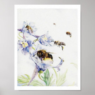 Affiche Copie vintage d'abeille