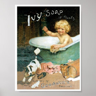 Affiche Copie vintage d'annonce de savon