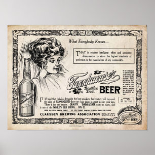 Affiche Copie vintage de bière de Tannhaeuser de regard