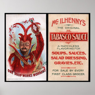 Affiche Copie vintage de publicité de sauce chaude