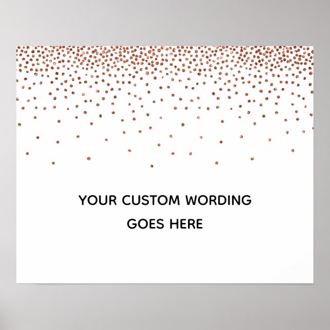 Affiche Copper Confetti Faites-Le Vous-Même Symbole De Mar (Devant)