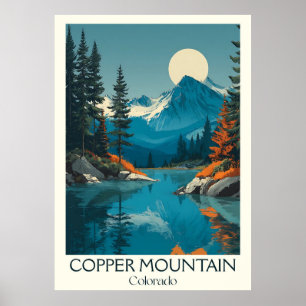 Affiche Copper Mountain Colorado Vintage Lake Travel Art