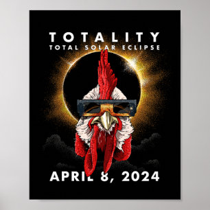 Affiche Coq de poulet solaire Eclipse 2024