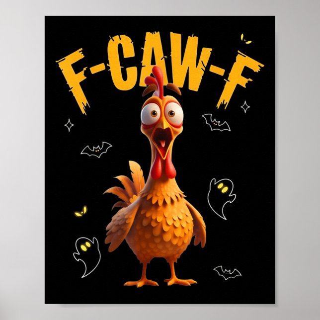 Affiche Coq effrayant F-caw-f Fantôme  (Devant)