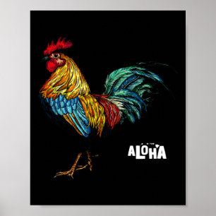 Affiche coq hawaii aloha hawaiian 157