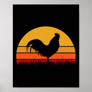 Affiche Coq Poule - Ferme Agriculture Agriculteur Cour Cut